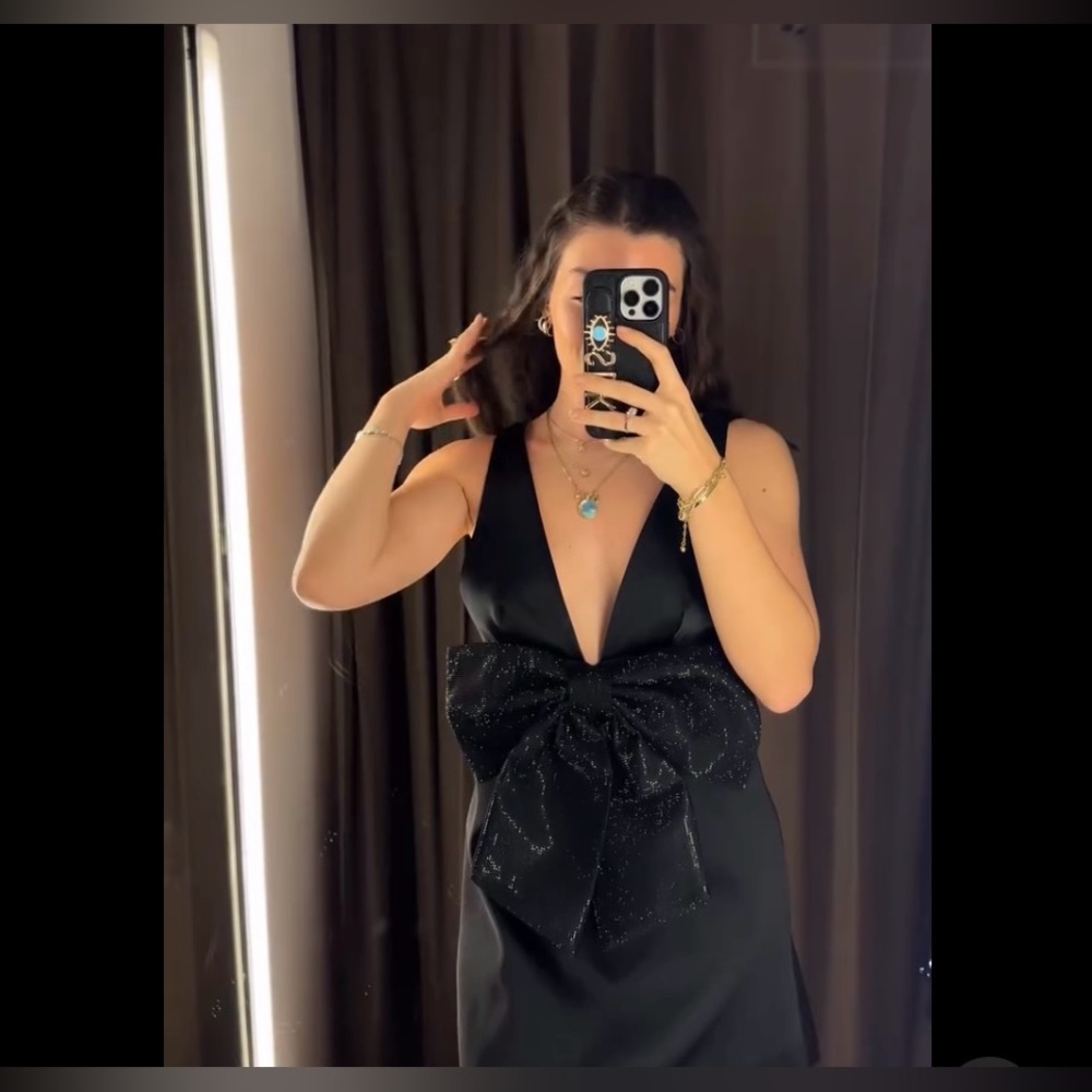 Zara Rhinestone Bow Dress - Picture 3 of 12